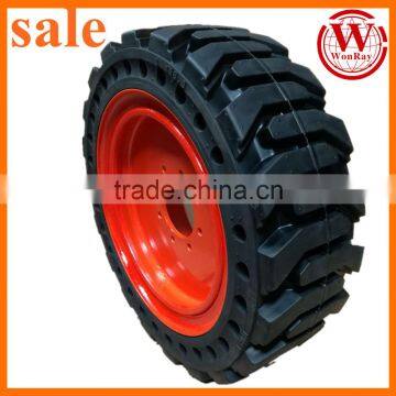 low price solid skid tire wheel 10-16.5 12-16.5