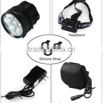7 LED Rechargble Cycling Front Light 3 Modes 10500lm Headlamp With Lithium Battery Pack - US/EU Plug Camping Bike Accessories photo-6