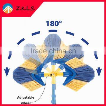 2016 New Design 180 Degree Adjustable Wheel Six-pole Triangle Broom photo-3