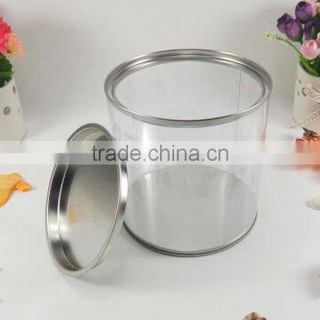 TOP Sale Round Tranparent Christmas Popcorn PVC Tin Bucket photo-4