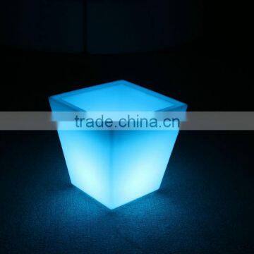 Led square flower pot/Fashionable rechargable led flower pot/Large led flower pot