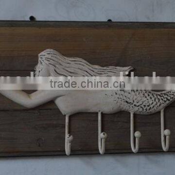 2016 Antique Wooden Wall Hook With Fish Hanger Decorative photo-3