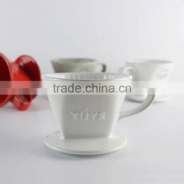 Factory Wholesale Christmas Promotional Porcelain Filter Tool, Ceramic Cone Coffee Dripper photo-5