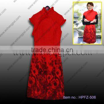 red winter cheongsam