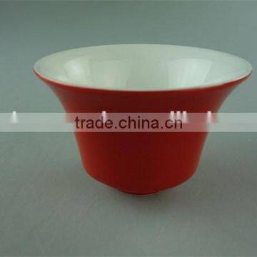 ceramic Chinese style red tea cup without cover