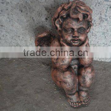 cast iron wing angel statue