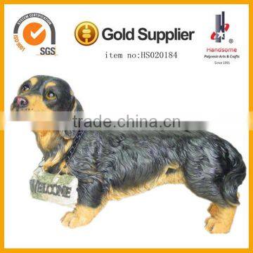14.5 Inch Resin Dog Figurines Garden Animal Sculpture Resin Animal photo-4
