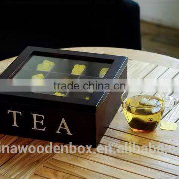 2015 Refinement Wooden Tea Box With Glass Lid photo-2