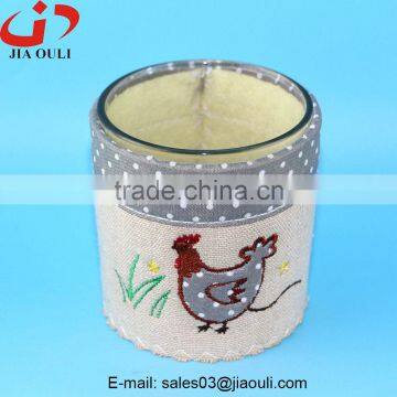 Unique Design With Non Woven Fabric Cover Glass Cup Planter, Nursery Pot photo-4