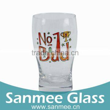 Gift Set Logo Design Fashion Round Bottom Glass Beer Pint Glass