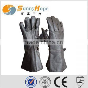 Sunnyhope long leather police gloves waterproof police gloves