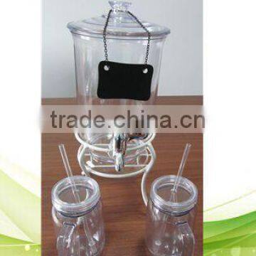 Hot selling transparent Beverage Dispenser Set