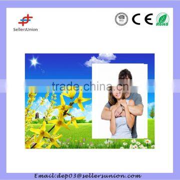 High Quality Sun Flower Printed Decoration Mirror Glass Frame 4"x6" photo-4