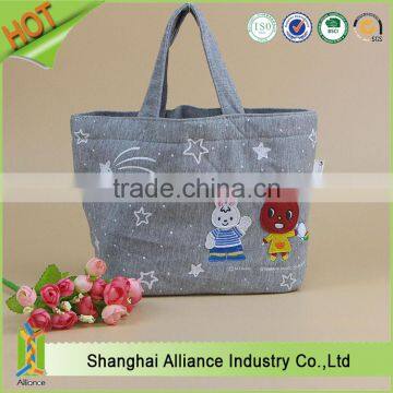 Promotional double handle cotton shopping bag for sales