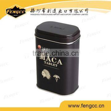 new design small round spice tin box with hole in inner lid