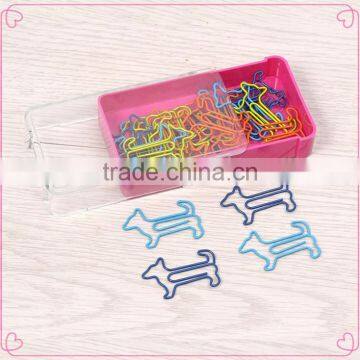 Fancy beautiful animal shapes metal clips in colorful PP box