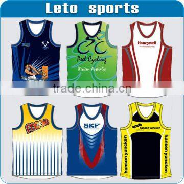 no brand high quality polyester gym singlet