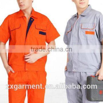 2016 OEM man workwear factory uniform industrial clothing overall short sleeve
