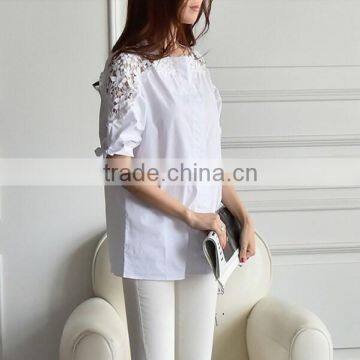 Lace White Casual Shirt Design for Women,shirt Model Tops for Women for Newest 2015