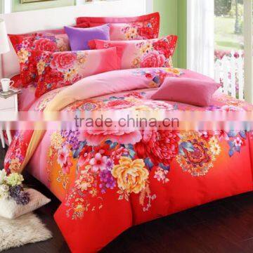100% Polyester Digital Printed Flower Bedding Sheet/sleeping Bags/ Duvet Cover photo-5