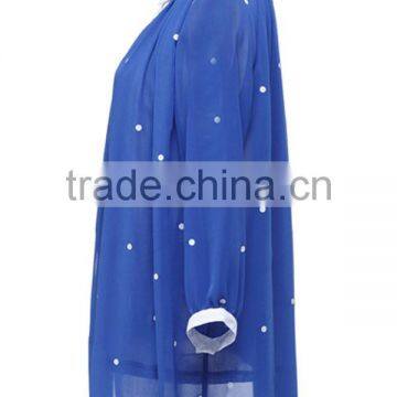 2015 Fashion Polyester Doule Layer Long Sleeves Direct Manufacturer High Quality Design of Office Blouses photo-2