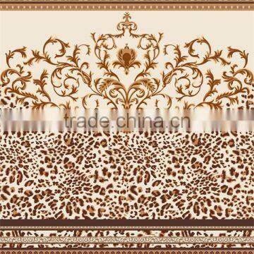 flower screen stamped jacquard raschel blanket/mink royal blanket/piping blanket