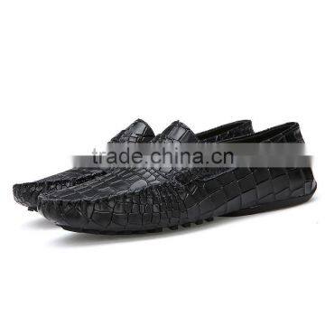 China Brand Crocodile Leather Casual Shoes Sample for Men, High Quality Male Peas Shoes Casual Fashion for Men photo-6