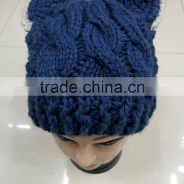 2017 Vogue Australian top sold hot wholesale factory winter knitted acrylic crochet beanie