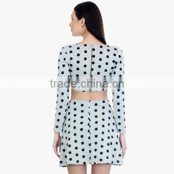 Grey Colored Printed Dress Latest High Waist Dress Patterns photo-2