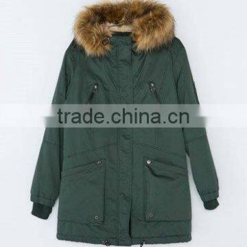 new style winter wholesale lady coat with big fur collar on h