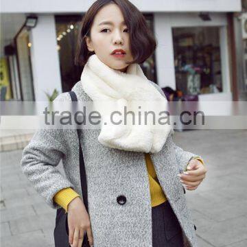 2016 New High Quality Cute Faux Rabbit Fur Collar Ring Pure Colors Faux Rabbit Fur Ladies Scarf Women Winter Warm Circle Scarves photo-3