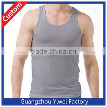 Cotton singlet men slim fit singlet custom printed singlets