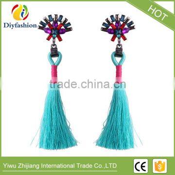 New Fashion Jewelry Tassel Long Earring 2 Colors Wedding Dangle Drop Earrings For Women photo-3