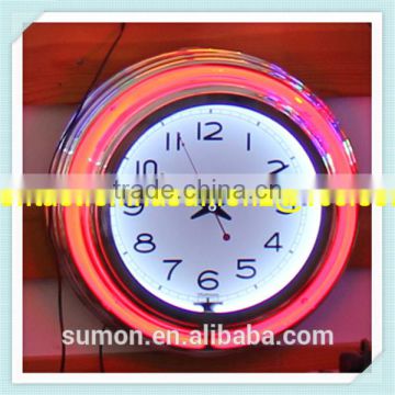 Decorative High Quality Double Rings Neon Wall Clock