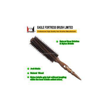 Extra Long Wooden Brush With Boar Bristle & Nylon Bristle