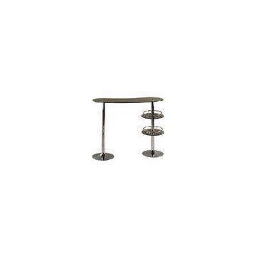 European Glass Outdoor Pub Table Tall Fashionable With 2 Metal Legs