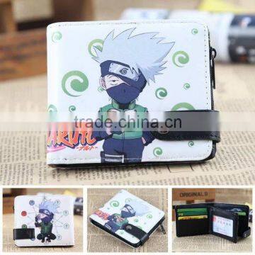 High Quality Naruto Hatake Kakashi Cartoon Pure Snap Fastener Japanese Anime Wallet