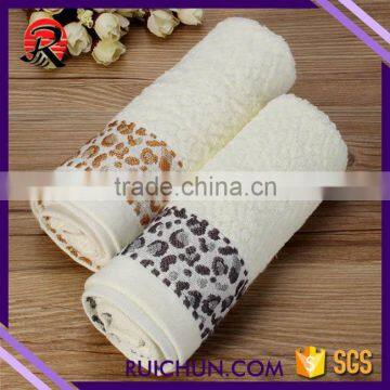 Bamboo Fiber disposable leopard jumbo bath towels set