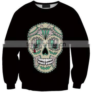 Sublimation skeleton printing plain cheap wholesale custom sweatshirts