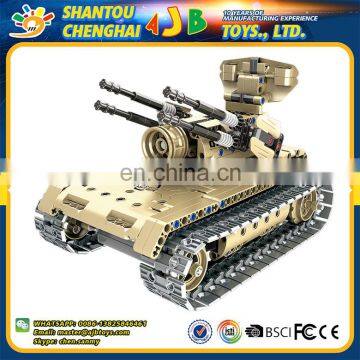 Cool toys 457pcs anti-aircraft building block remote control rc tank