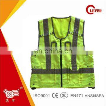 Reflective hi Vis Running Vest With Pocket and Zipper in OEM Design