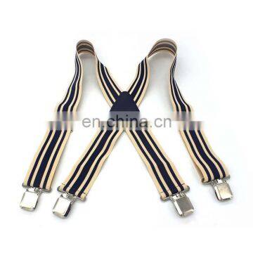 2017 New design fashion strong quality clips suspenders for fat people and workers