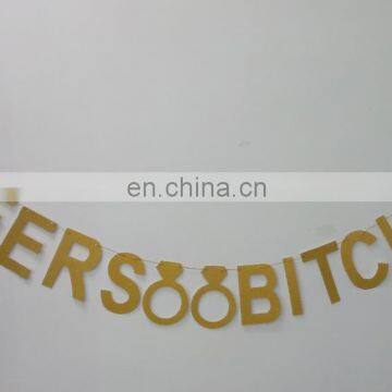Cheers Bitches Glitter Banners Bachelorette Hen Party Glitter Banners photo-2