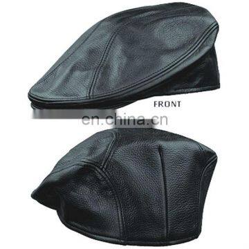 HMB-903A1 LEATHER GOLF CAPS KEPI CAP BLACK MIX SIZES HAT PLAIN