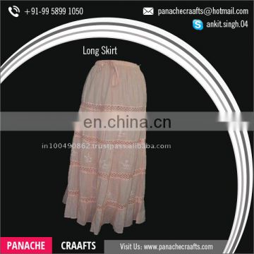 Hot Selling Lady Long Pleated Skirt