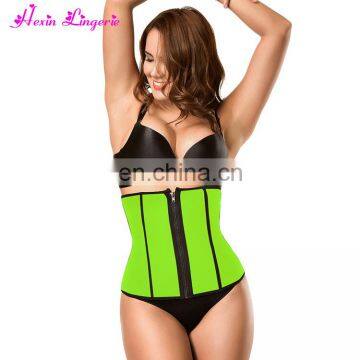 Women Body Slim Shaper Custom Sports Training Trimmer Private Label Waist Trainer With Steel Boned