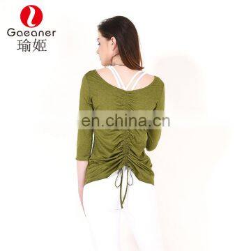 High Quality Cotton Spandex Women Fitness Running Wear Custom Sports Jogger t Shirt Wholesale Running Wear Yoga Wear photo-5