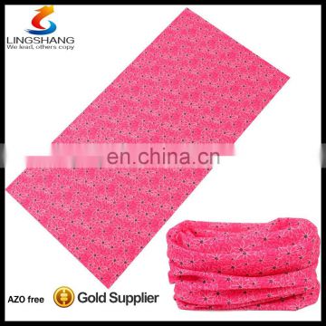 pink 100% polyester wholesale outdoor multifunctional seamless tubular bandana