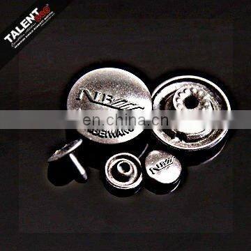 Custom Denim Alloy Rivet Button With Brand Name Logo photo-3