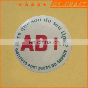 tin button badges/ metal badge/ blank pin buttons material plastic back